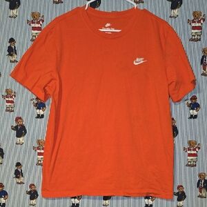 Nike Men's Orange T-Shirt Large